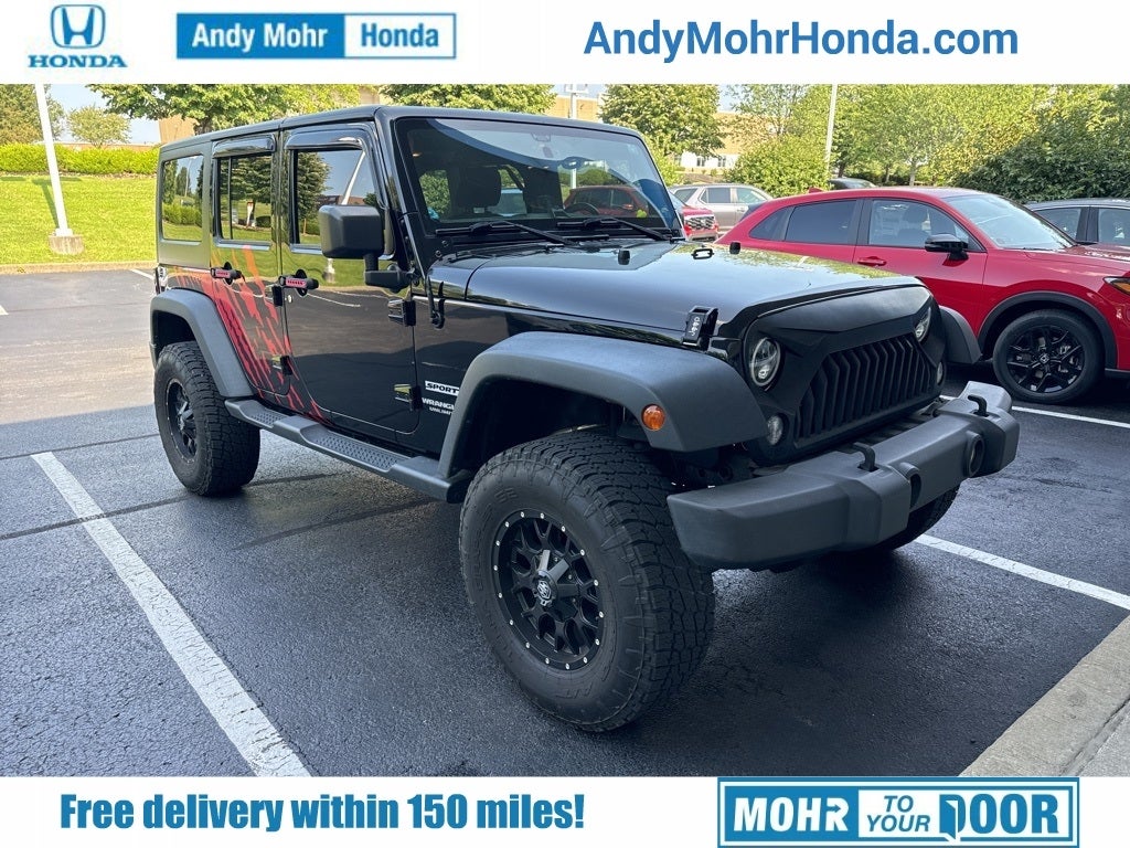 Used 2015 Jeep Wrangler Unlimited Sport with VIN 1C4BJWDG8FL528831 for sale in Bloomington, IN